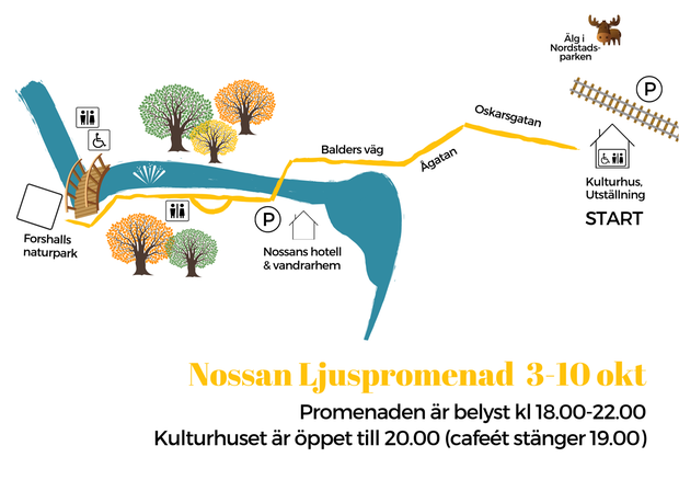 karta över ljuspromenaden