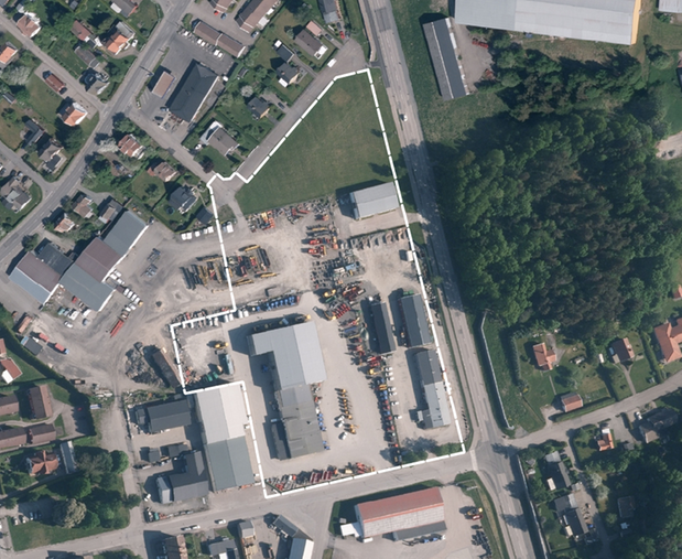 Planområdet för detaljplan kvarteret Lärkan.